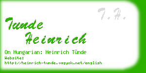 tunde heinrich business card